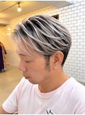 白髪ぼかし メンズ バレイヤージュ