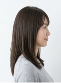 【40代】大人艶ストレートレイヤーミディ/白髪対策