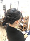 編み込みお団子アップアレンジ【ヘアアレンジ　立川/立川南/袴】