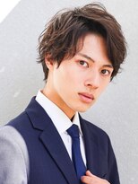 好感度アップ　ビジネス　ショートレイヤー　かき上げヘア