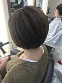 ハイライトふんわりボブ
