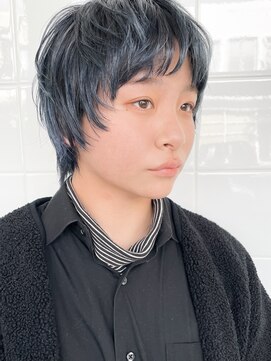 ソル(sol.) 【Naoya】ショートウルフ×ブルーシルバー