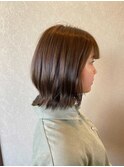 切りっぱなしボブ【藤枝/髪質改善/オーガニックカラー】