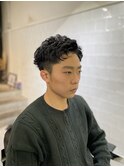 メンズラフパーマスパイラルショート