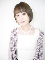 シュシュ(shushu)&nbsp;重めバング×切りっぱなしボブ【有海一生】/髪質改善