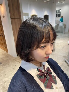 ナルヘアー 越谷(Nalu hair) ミニボブ/サイドバング/黒髪スタイル