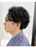 メンズパーマ/メンズショート/ビジネスマンヘア/大阪//西梅田