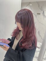 リランスバイクララ(REONCE by CLALA) 髪質改善ベリーピンク×ゆるふわ巻き