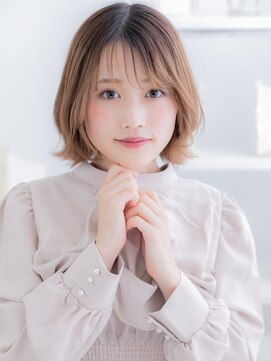 モッズヘア 上尾西口店(mod's hair) 外国人風イヤリングカラーくびれショートボブa上尾20代30代40代!