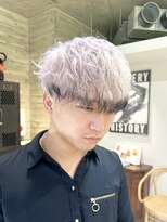 ヲタク(wotaku.)&nbsp;メンズハイトーンポイントブラックホワイトシルバーアッシュ