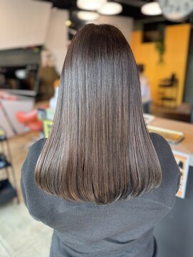 クレップスヘアーヒマワリ(CRE'PS HAIR HIMAWARI) 髪質改善縮毛矯正サラ艶ロング