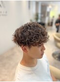 波巻きパーマ