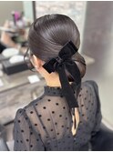 タイトシニヨン/ロングヘアセット