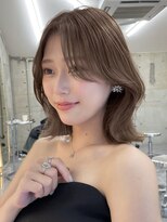 サイン 表参道(SIGN)&nbsp;韓国ヘアグレージュカラーブリーチ無し髪質改善イヤリングカラー