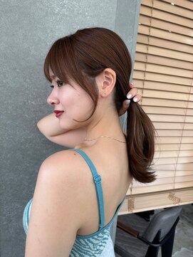 ロンド レア 天神大名店(Lond Le’a) 黒髪カタログ/オリーブグレー/ココアベージュ/小顔に見せるヘア