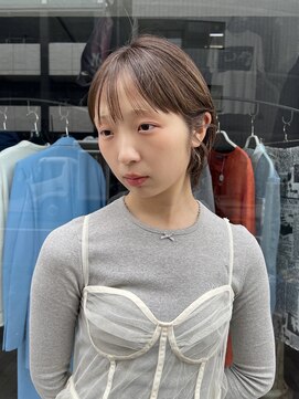 シュク 高円寺(SYUK) 透明感ベージュ/ショートボブヘア/atsumi