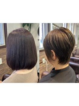 髪を薬剤から守ってくれる【CMCカラー】でオシャレ染め♪ダメージレスなので髪の芯まで潤う艶のある髪に!!