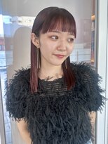 ガーデンヨコハマ(GARDEN YOKOHAMA)&nbsp;ダークレッド ミディアム ワインレッド ラウンドバング