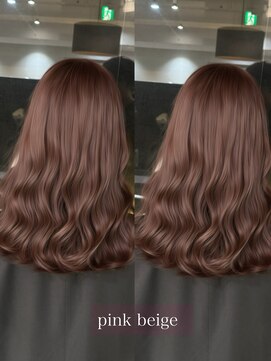 アマテラスゼロ 新宿(AMATELAS zero) ブリーチなしピンクベージュ