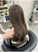 ココアベージュ/小顔/オリーブグレー／髪質改善/縮毛矯正/天神