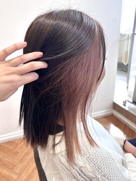 コワファースト  させぼ五番街店(COIFF1RST) ピンクベージュ×インナーカラー