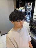 シャドウパーマ 無造作パーマ 刈り上げ メンズパーマ 