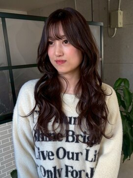 アンニュ(annuy) ロングレイヤー 前髪カット アッシュブラウン 透明感カラー 艶髪