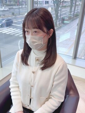 ファースト 仙台店(first) ミディアムローレイヤー×シルバーグレー