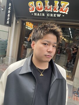 ソリズ ヘア クルー 池袋(SOLIZ HAIR CREW) バチイケメッシュ×ツーブロショートk