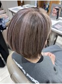 白髪ぼかしハイライト脱白髪染めデザインカラー銀座　◆