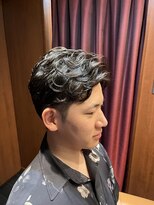 ヘアモードキクチ 日本橋室町店&nbsp;日本橋室町　ウェーブパーマ　アップバングスタイル