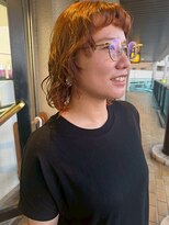 フィルム(FiLMs)&nbsp;オレンジブラウン/レイヤーカット/ゆるふわパーマ