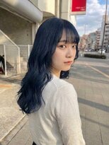アッシュ 川崎店(Ash)&nbsp;ネイビーブルー　ブリーチあり