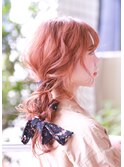 ＃LEMO ＃カジュアルアレンジ　＃スカーフ編み込み