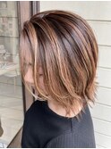 長めバングショート!