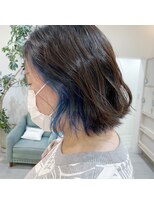 エルフ(elf)&nbsp;ナチュラルアッシュブラウン×インナーブルーカラー