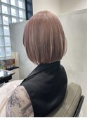 【Cuem春日】ペールピンク ピンクベージュ ミニボブ