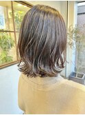 ボブウルフひし型レイヤーグレージュカラー　【稲毛】