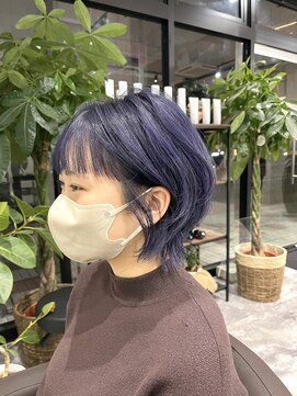 アムヘアー(A.M. hair) 劇的大イメチェン☆パープルグレイッシュウルフ