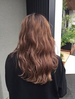 ヘアーサロン アトリエ(Hair salon ATORIE)&nbsp;ロングレイヤーブリーチカラーキャラメルベージュ