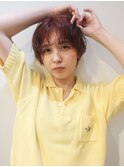 【LUAU Haku Osaka 中村】オレンジショートパーマ