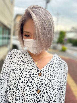 ジャンクス 千葉(junks) グレージュカラー/シルキーベージュ/艶髪ボブ[千葉/千葉中央]