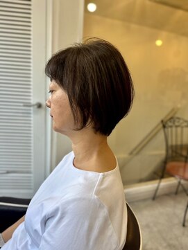 ソイクフ 四条大宮店(SOY-KUFU) 20代30代40代イメチェン似合わせカットフルバングショートボブ