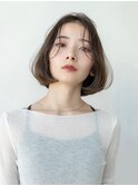 大人かわいい前髪セシルカットココアブラウンフリンジウェーブ