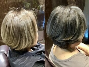 デラモード ピア2の写真/髪や頭皮に優しいナチュラルハーブカラー使用。頭皮や髪のダメージを最小限に抑えた、艶のある仕上がりに。