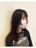 ロッコ 船橋駅(Rocco) 顔周りレイヤーカット/姫カット/ワインレッド