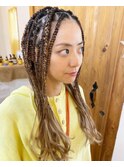ブレイズ　毛先ストレート　ファイバーエクステ