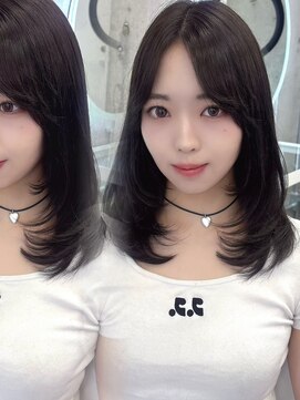 アイシー 表参道(ICY) 韓国ヘアミディアムレイヤーフェイスレイヤーカット＊RINA