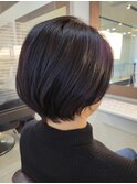 丸みのあるクビレショートボブ