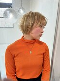 イメチェン外ハネボブ美髪ワイドバングレイヤーショート/大宮